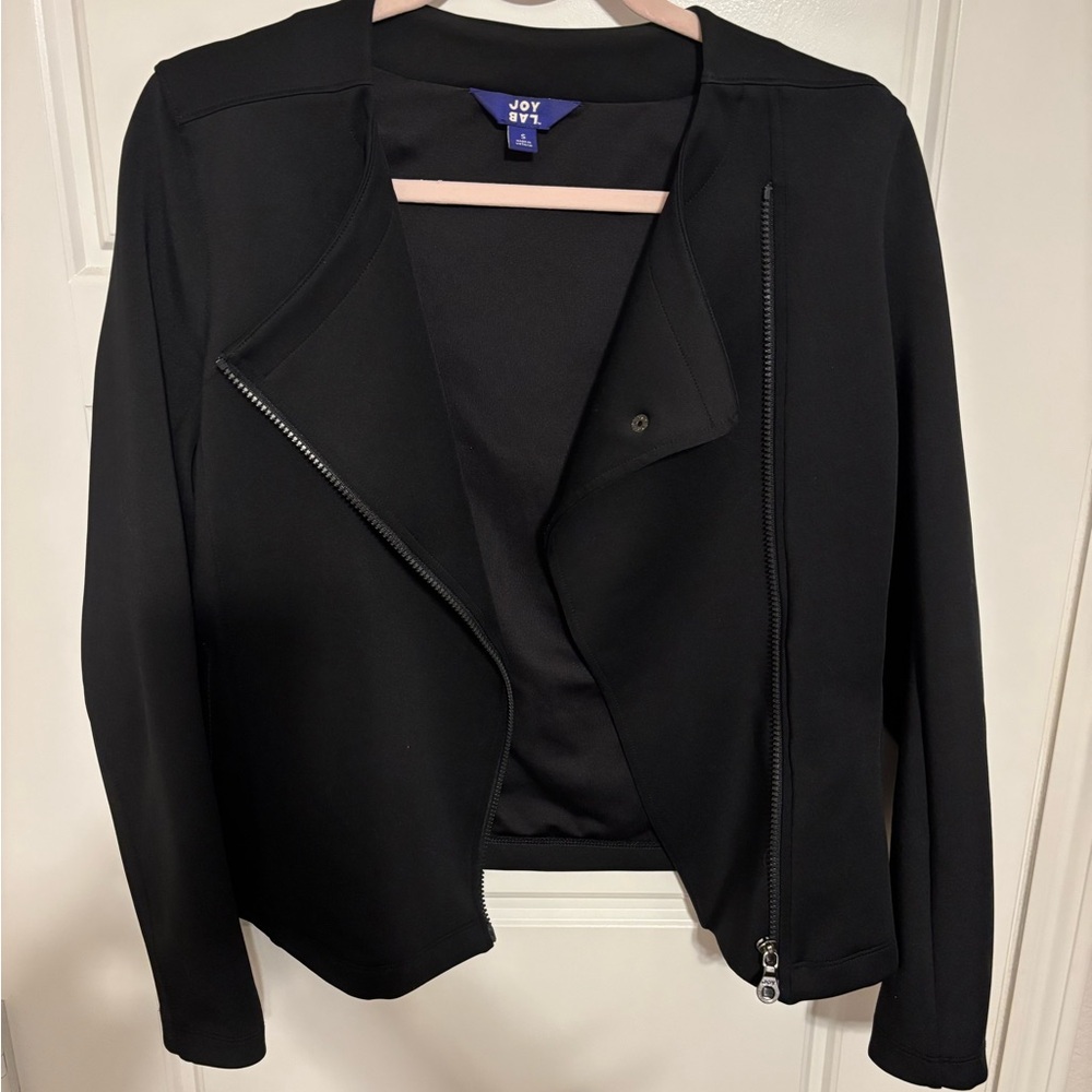 JoyLab Black Asymmetrical Zip Moto Jacket